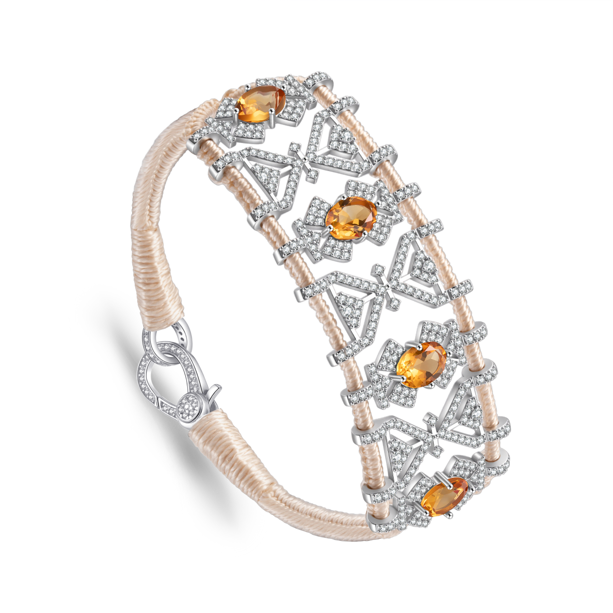 Bracelet Fortalezza Vanilla- Citrines