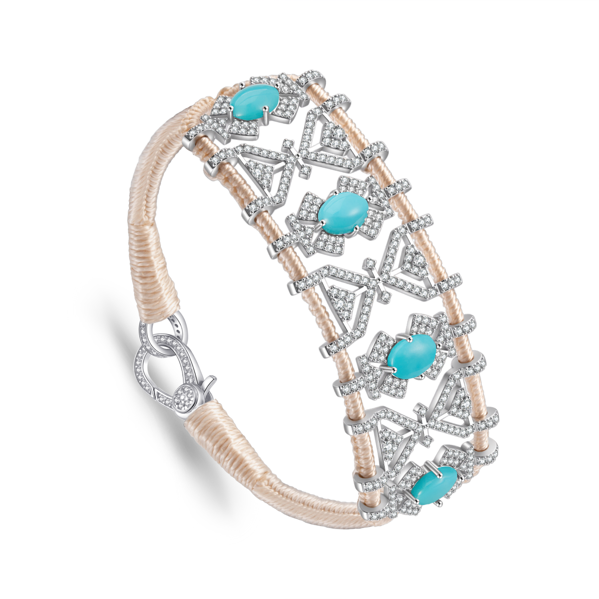 Bracelet Fortalezza Vanilla - Turquoises