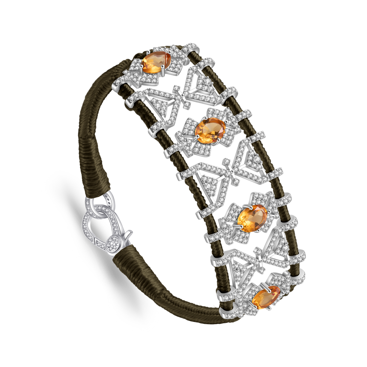 Bracelet Fortalezza Kaki - Citrines