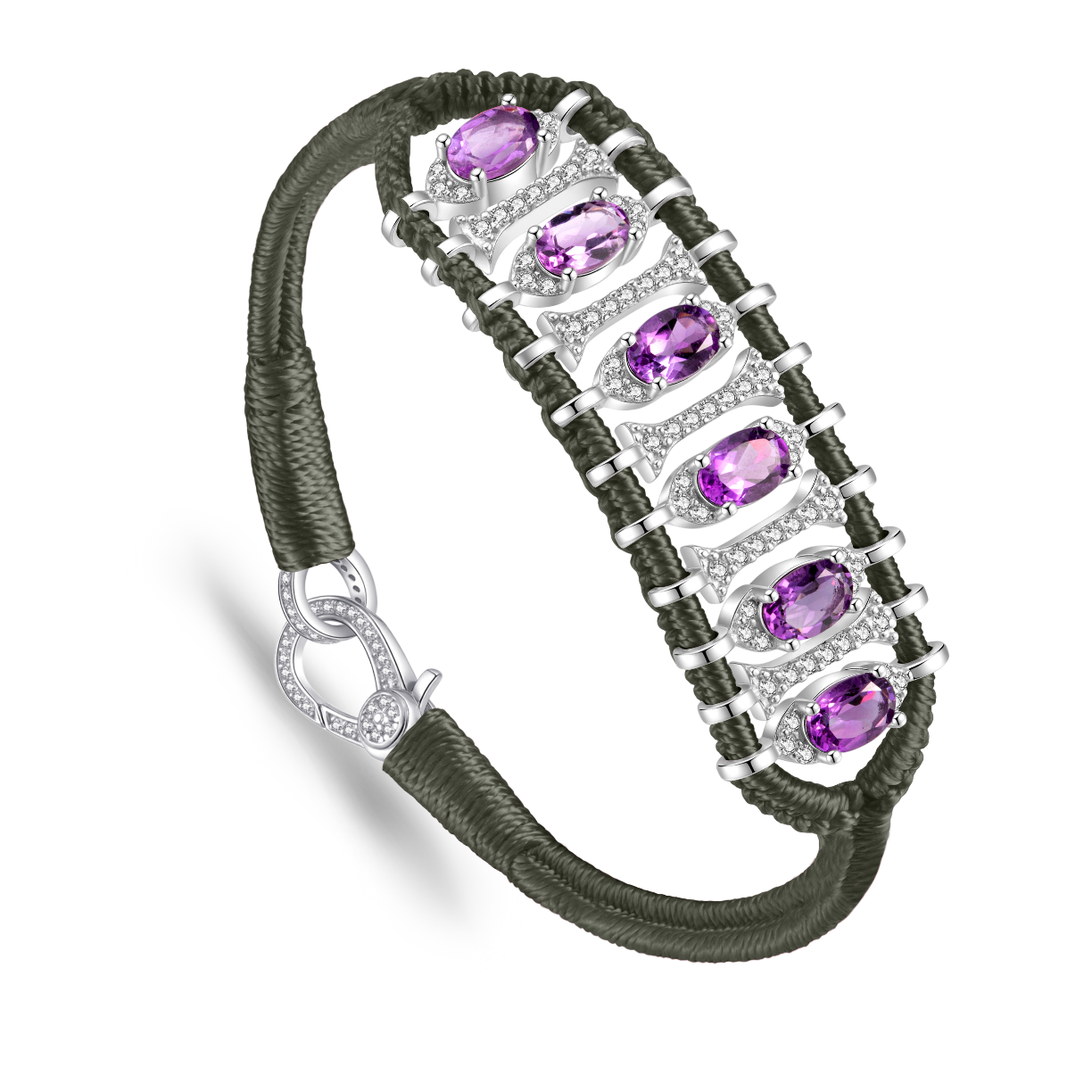 Teresina Kaki bracelet - Amethyst