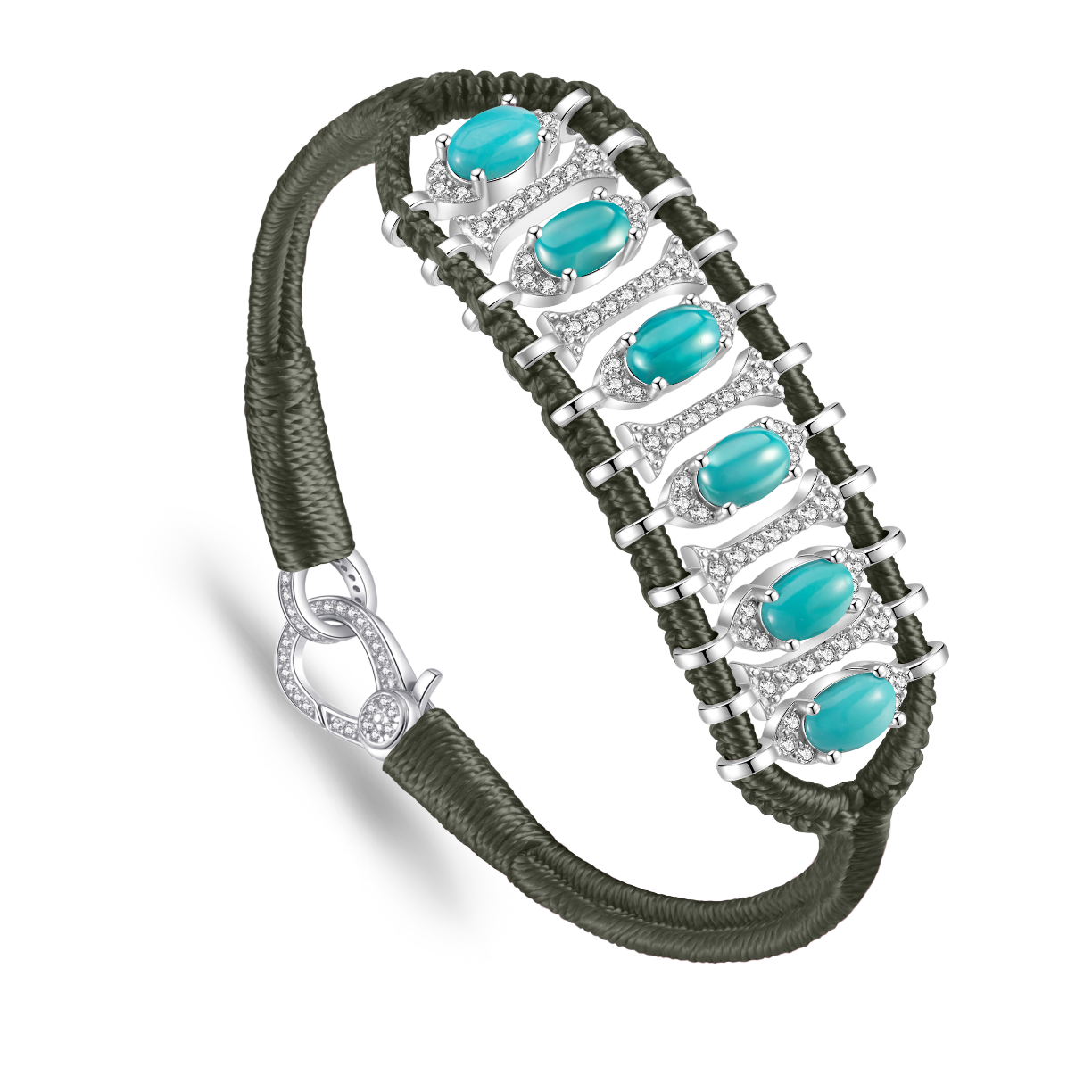 Teresina kaki bracelet - Turquoise