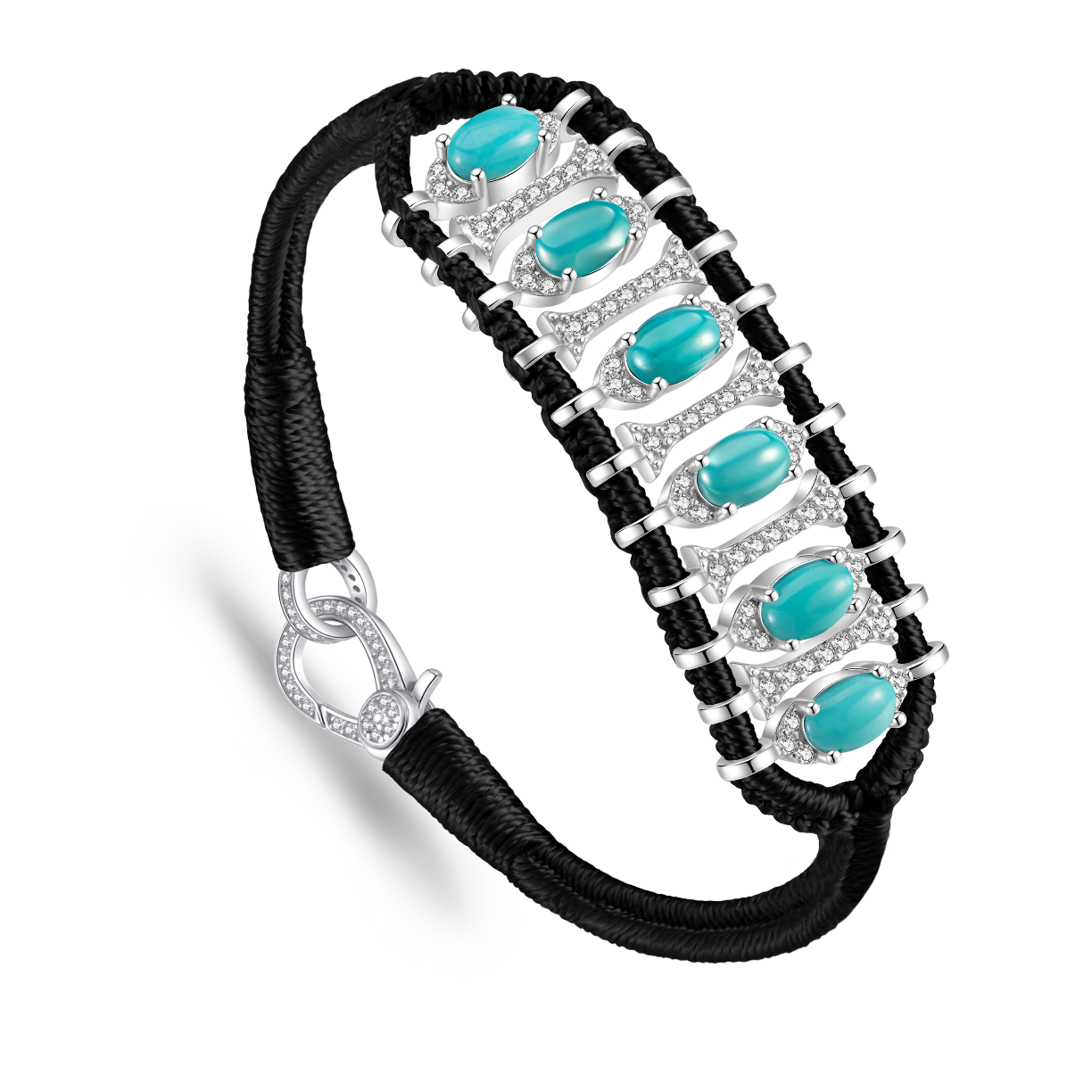 Bracelet Teresina noir - Turquoises