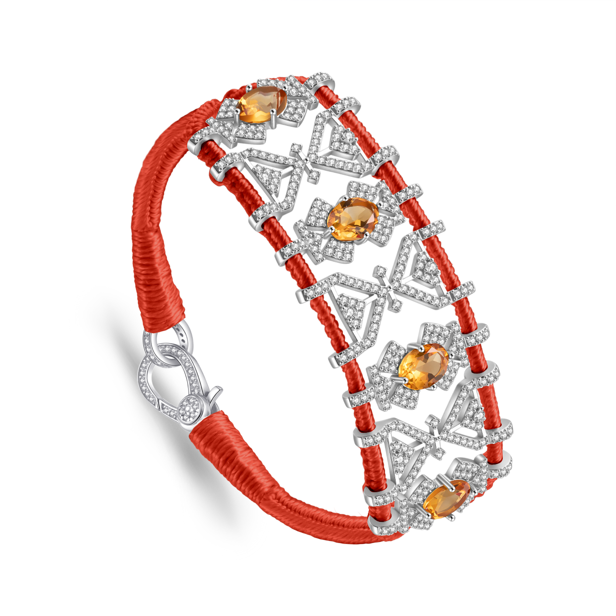 Bracelet Fortalezza Salmon- Citrines