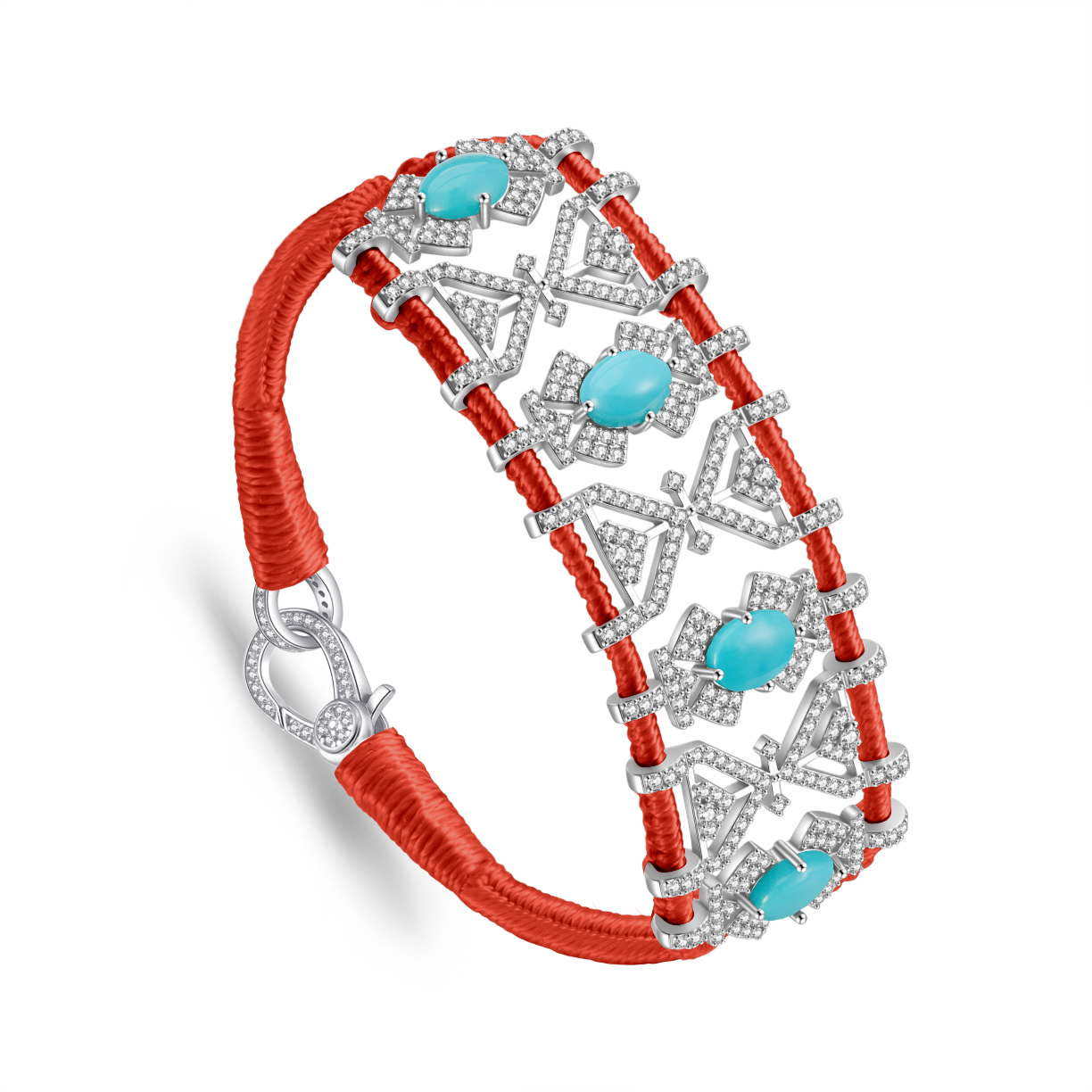 Bracelet Fortalezza Salmon - Turquoises