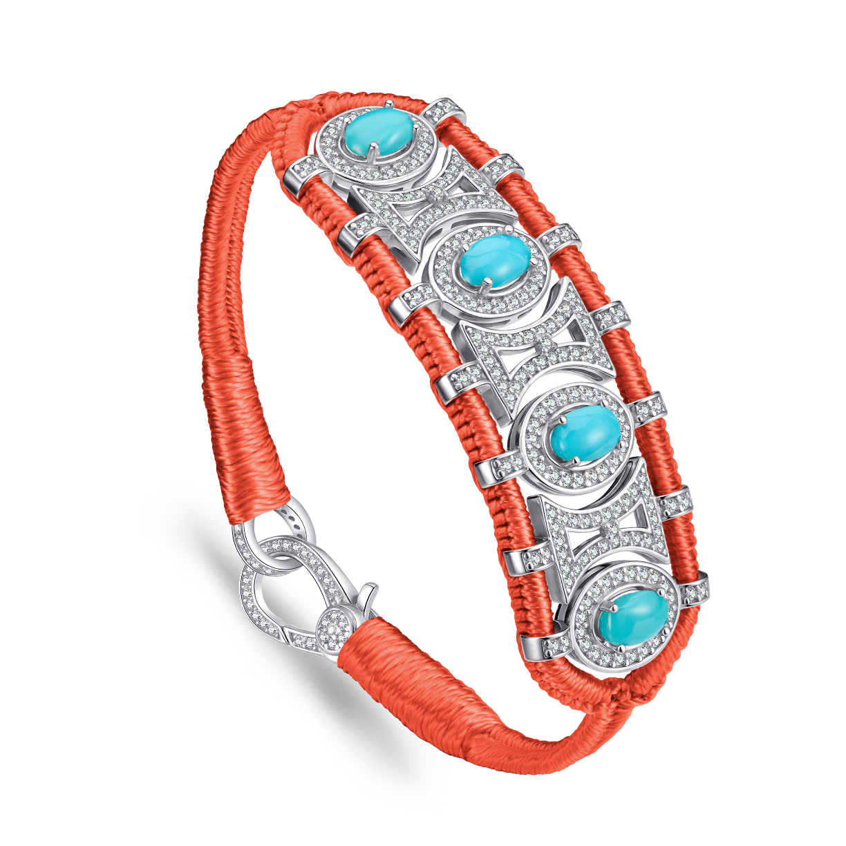Bracelet Olinda salmon - turquoises