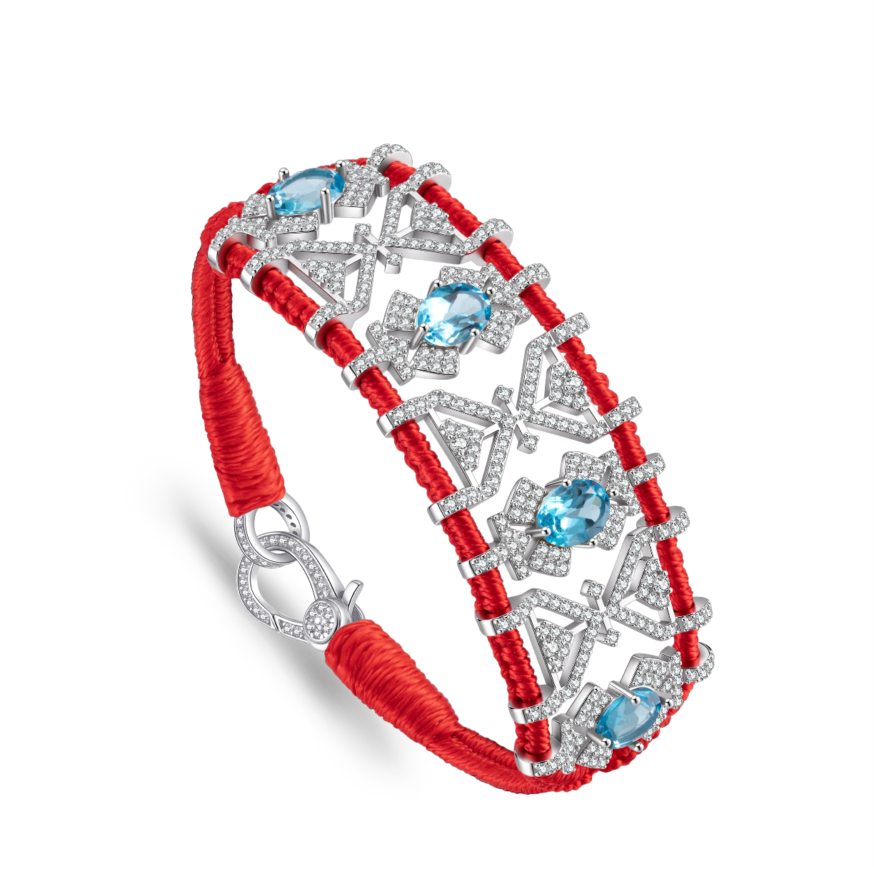 Bracelet Fortalezza rouge - Topazes