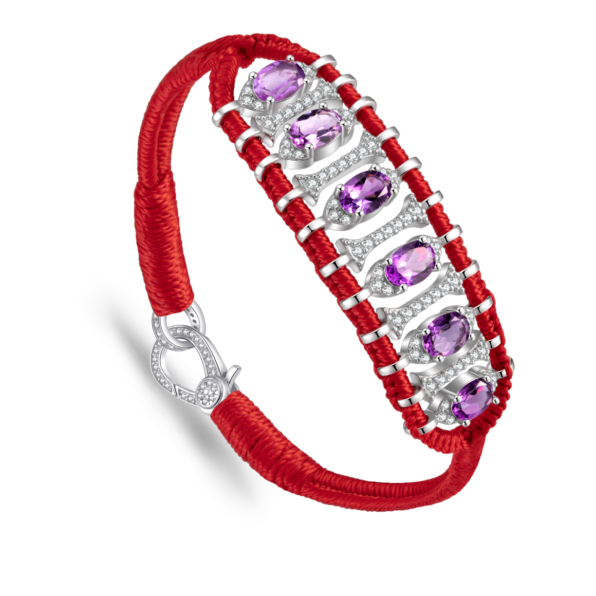 Teresina red bracelet - Amethyst