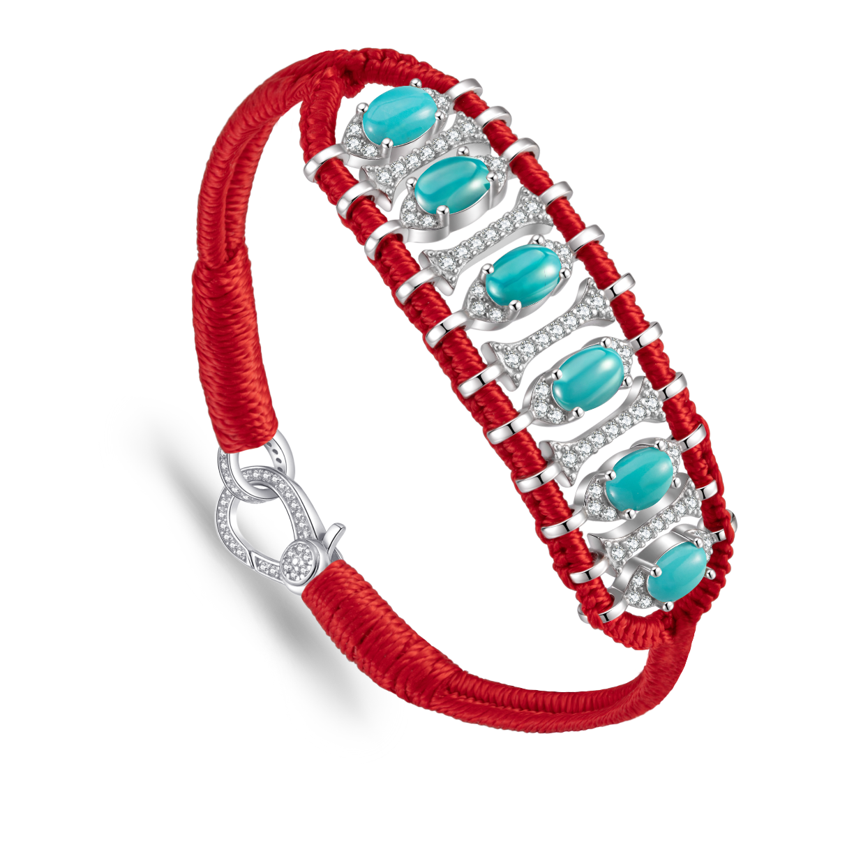 Teresina Red bracelet - Turquoise
