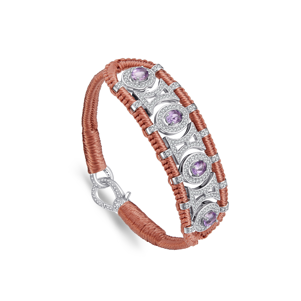 Olinda blush bracelet - Amethysts