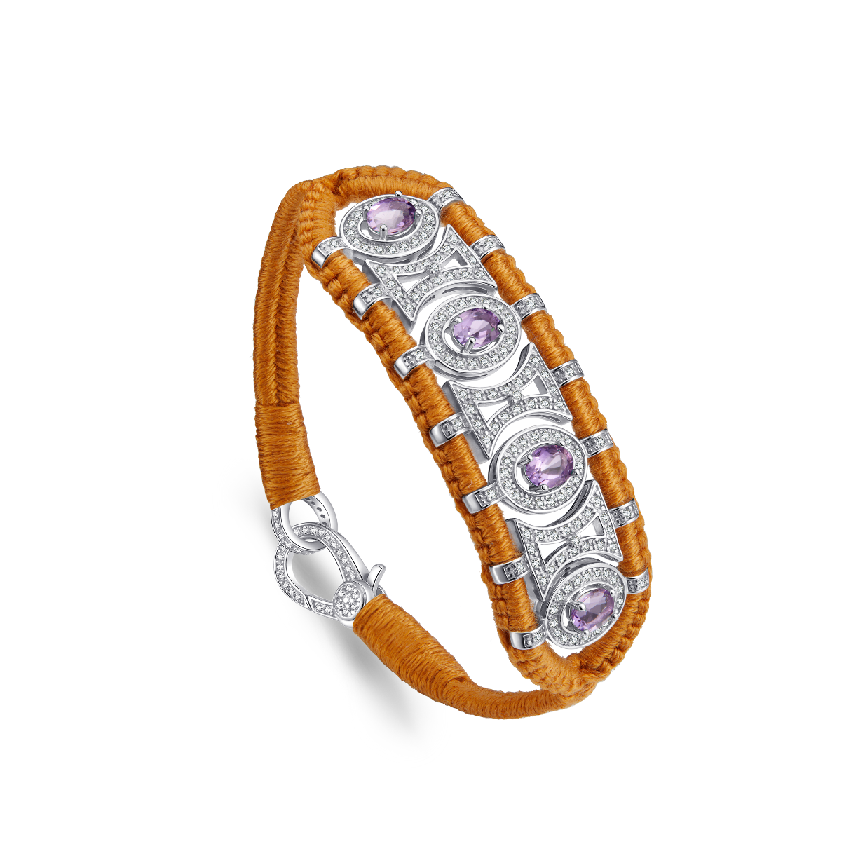 Olinda camel bracelet - Amethysts