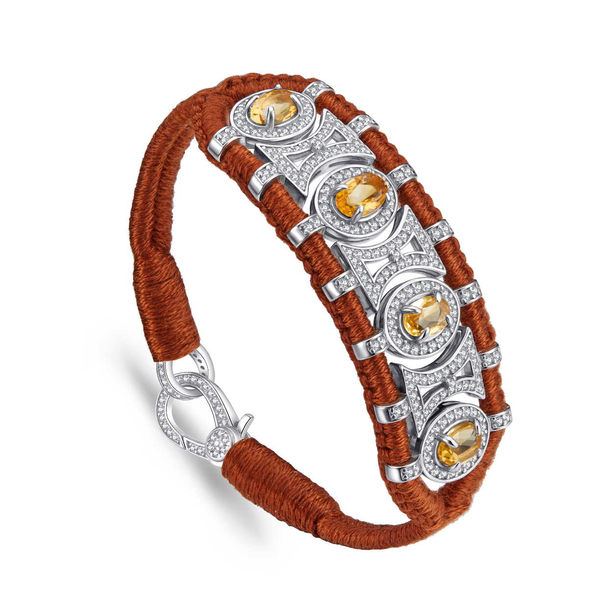 Bracelet Olinda noisette - Citrines