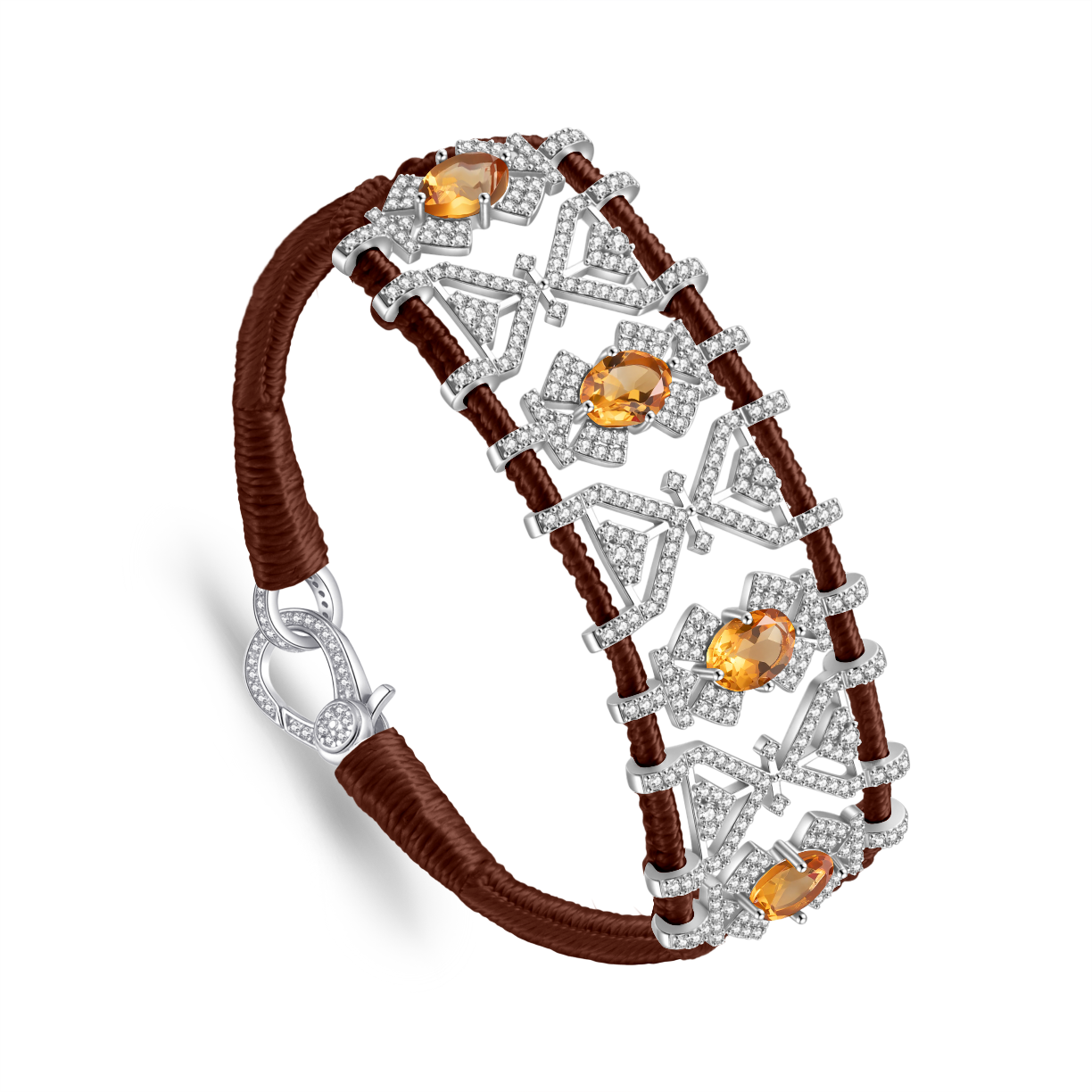 Bracelet Fortalezza Choco - Citrines