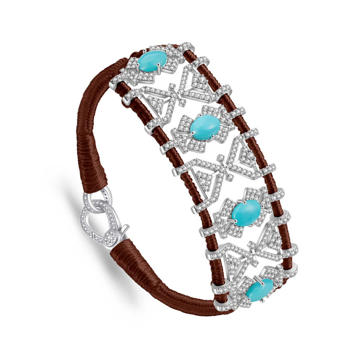 Bracelet Fortalezza Choco - Turquoises