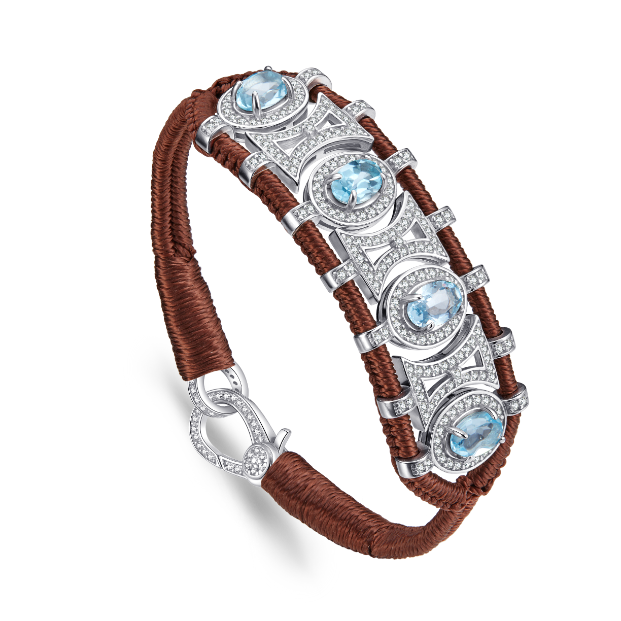 Olinda choco bracelet - Topazes