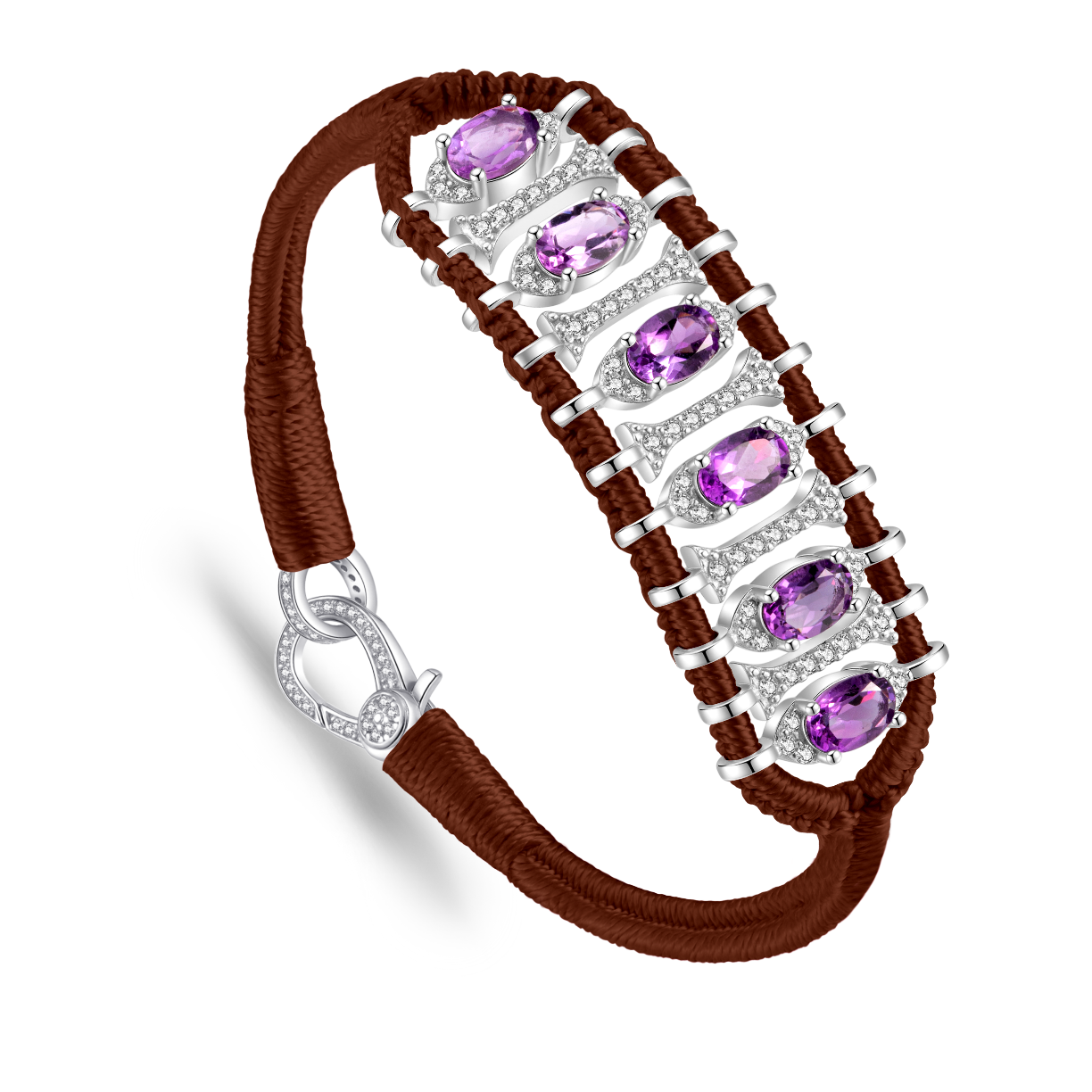Bracelet Teresina Choco - améthystes