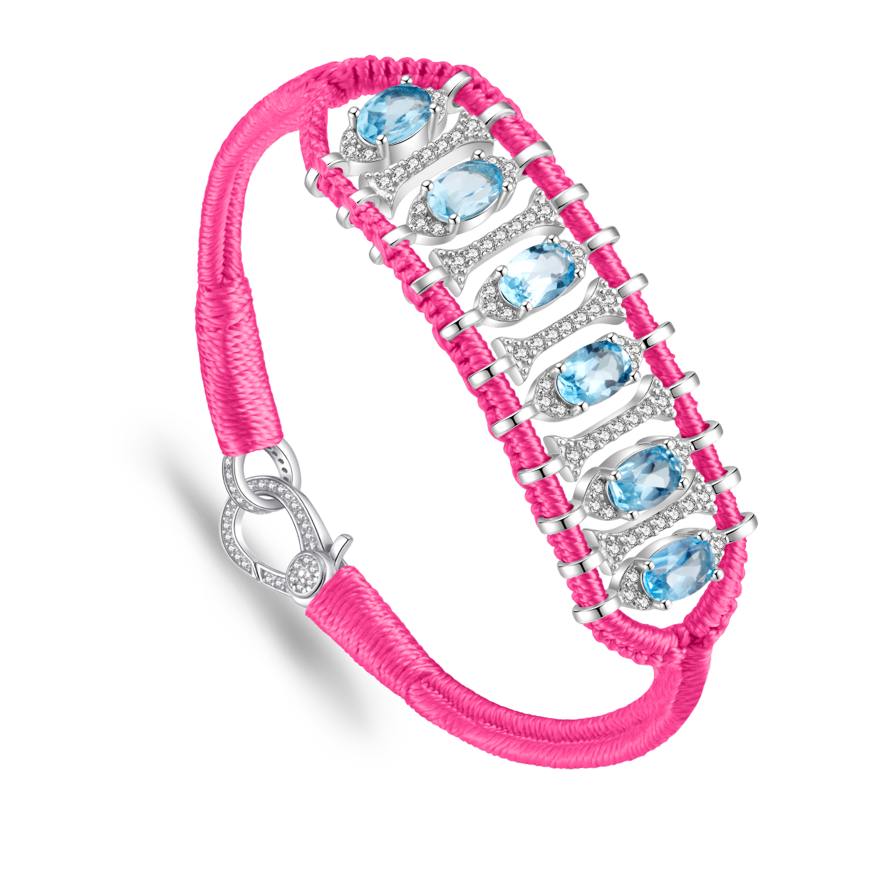 Teresina neon pink bracelet - Topaz
