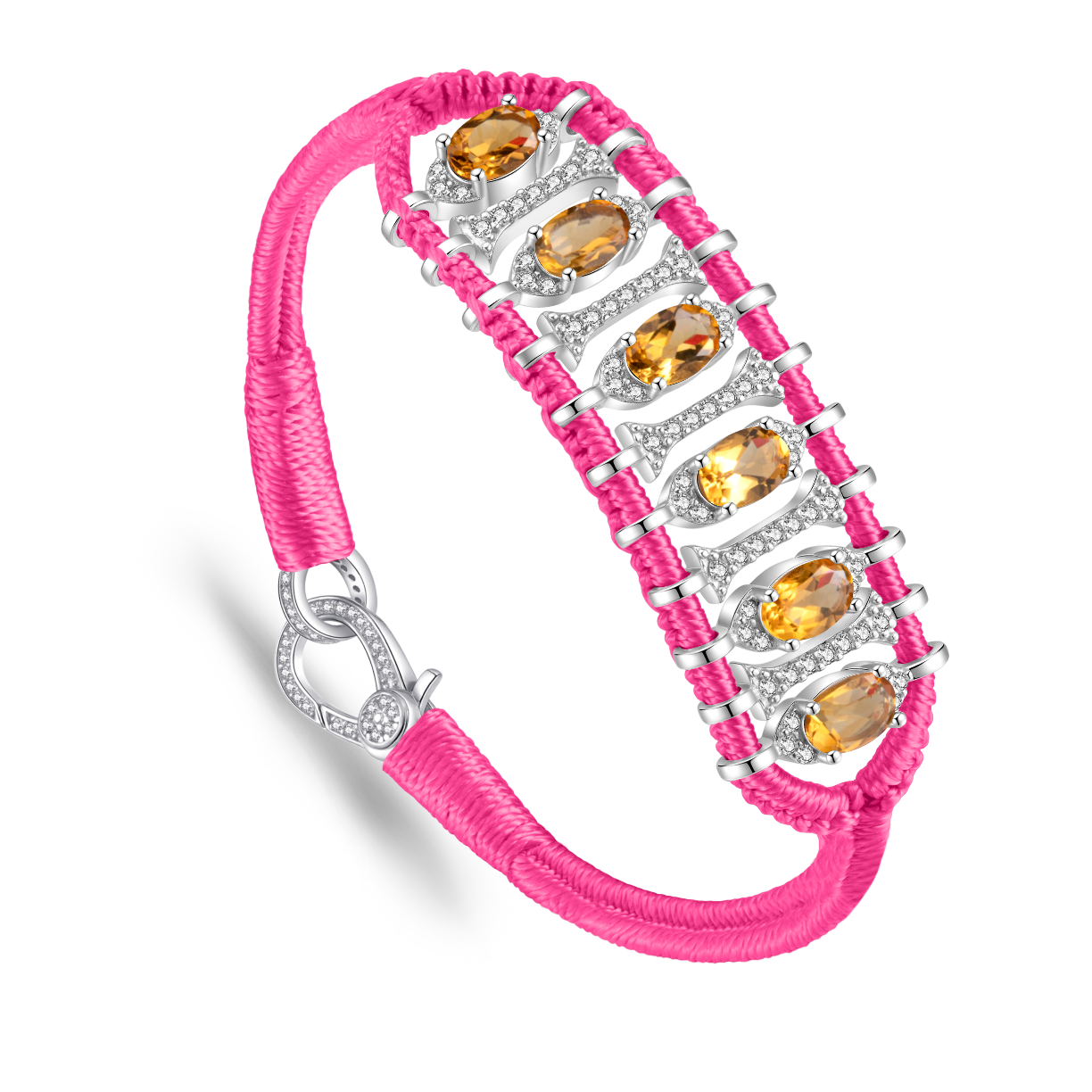 Bracelet Teresina Rose fluo - Citrines