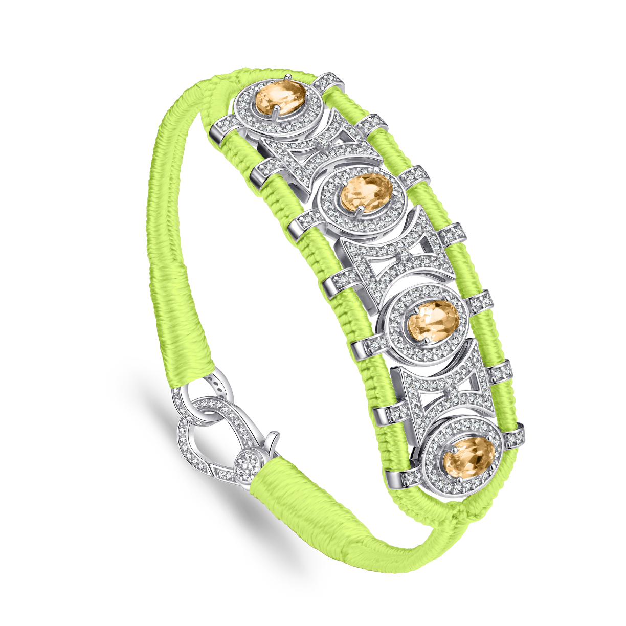 Olinda neon-yellow bracelet - Citrines