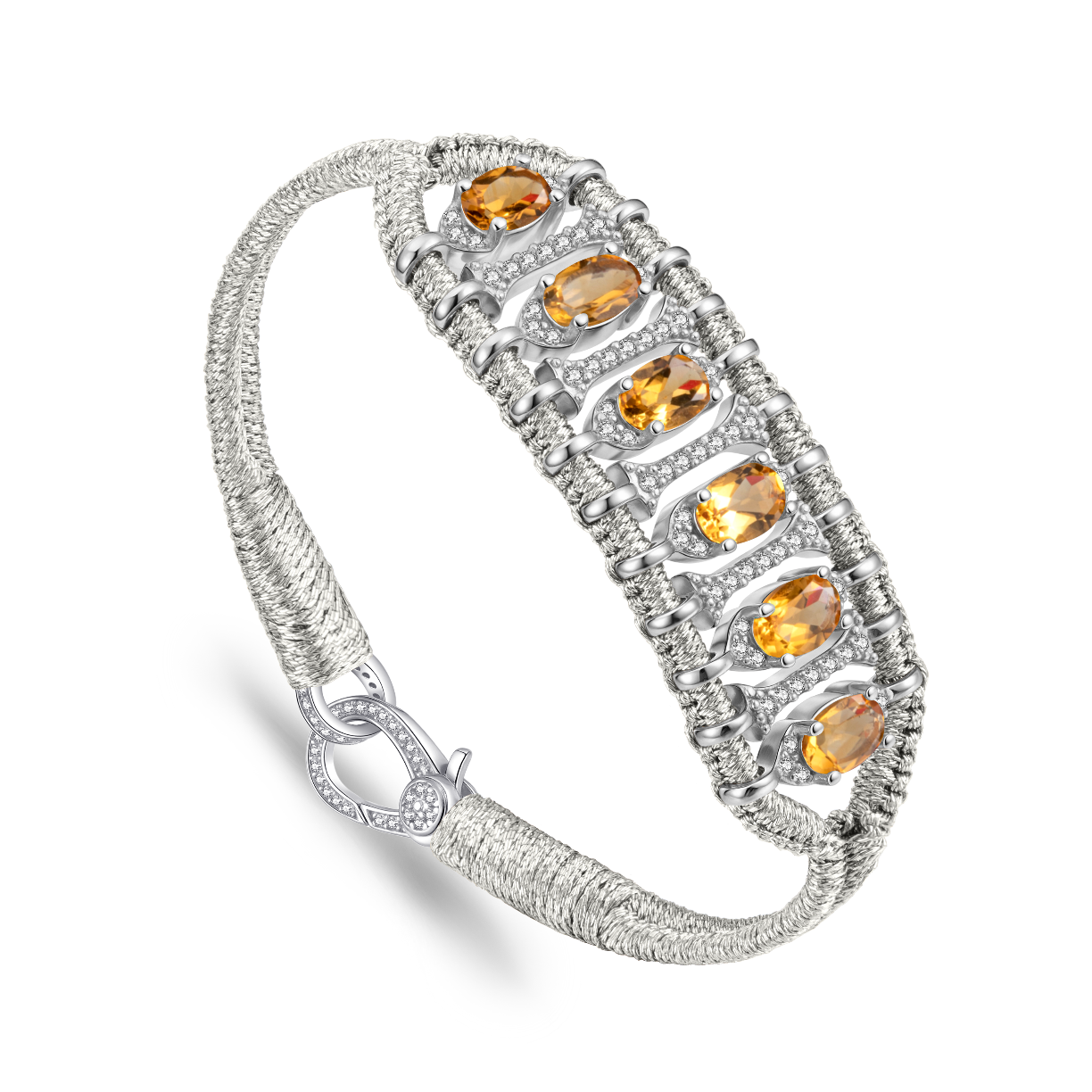 Teresina Silver bracelet - Citrine