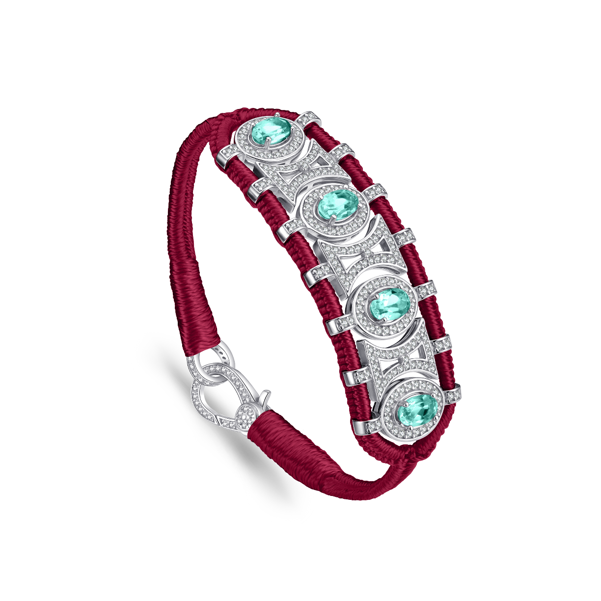 Bracelet Olinda vignes - émeraudes