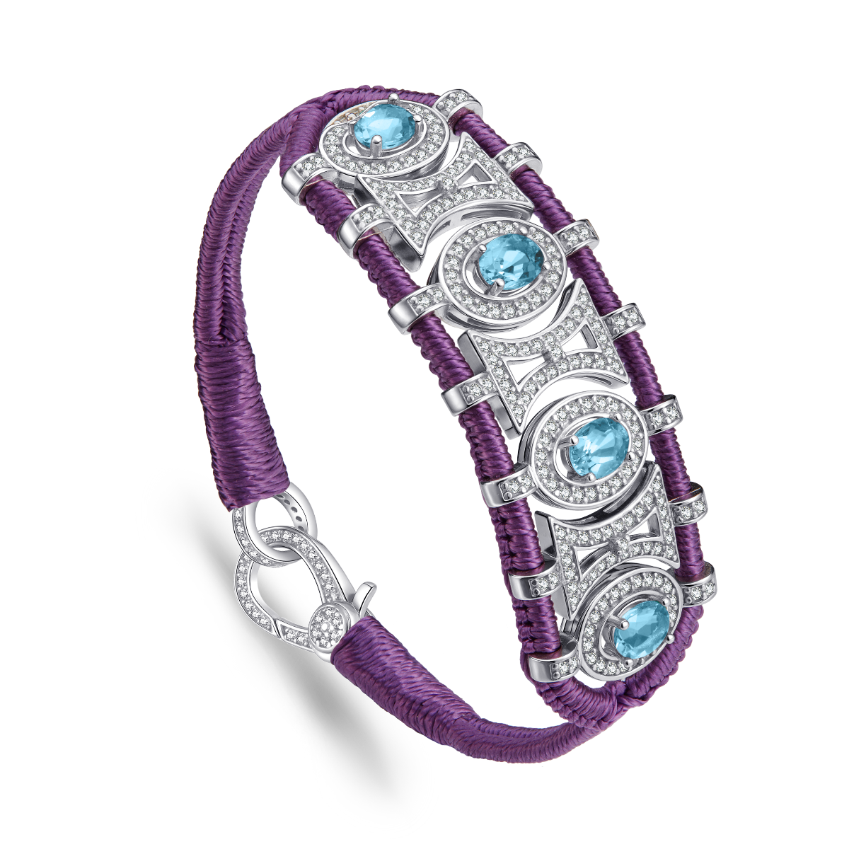 Olinda purple bracelet - Topazes