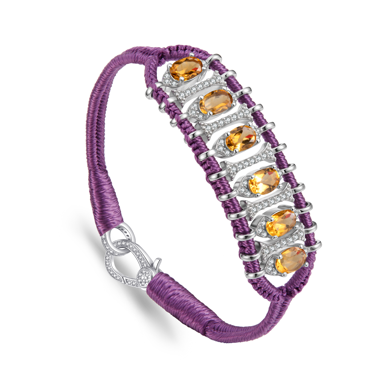 Teresina Purple bracelet - Citrine