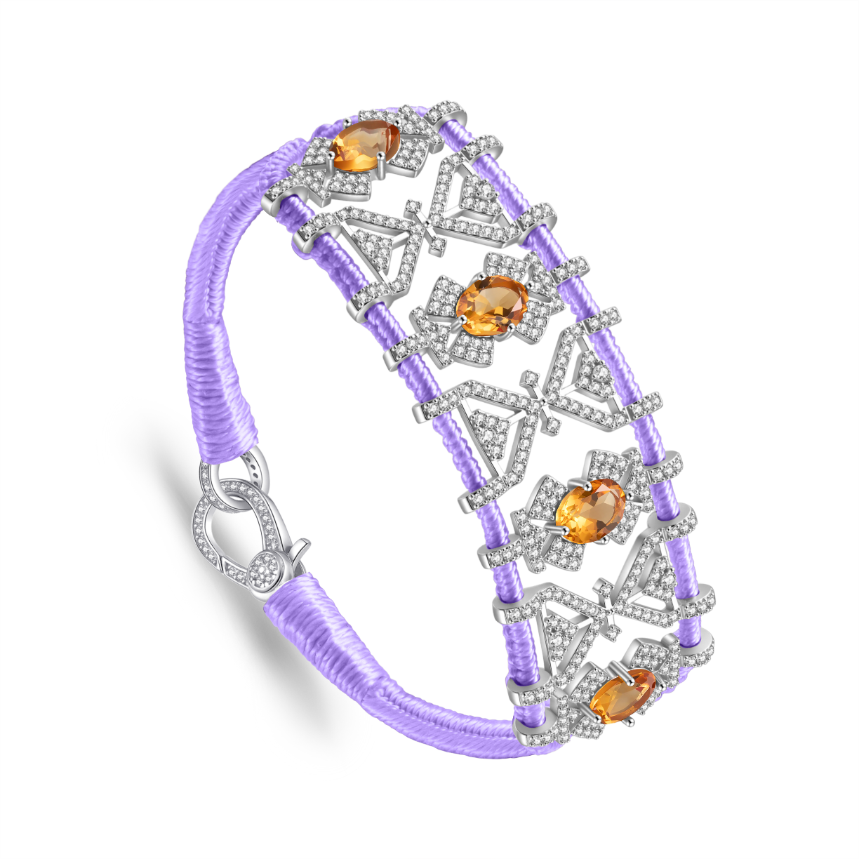 Bracelet Fortalezza Lilac - Citrines