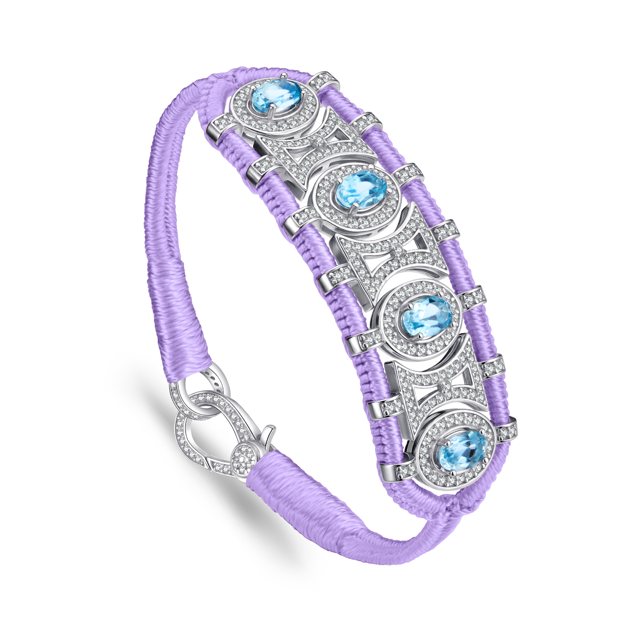 Olinda lilac bracelet - Topazes