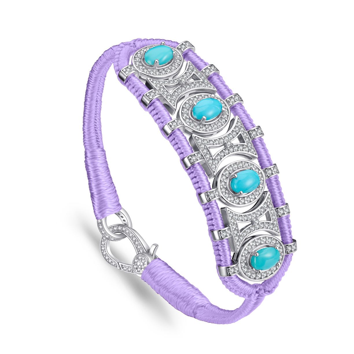 Bracelet Olinda lilas - turquoises