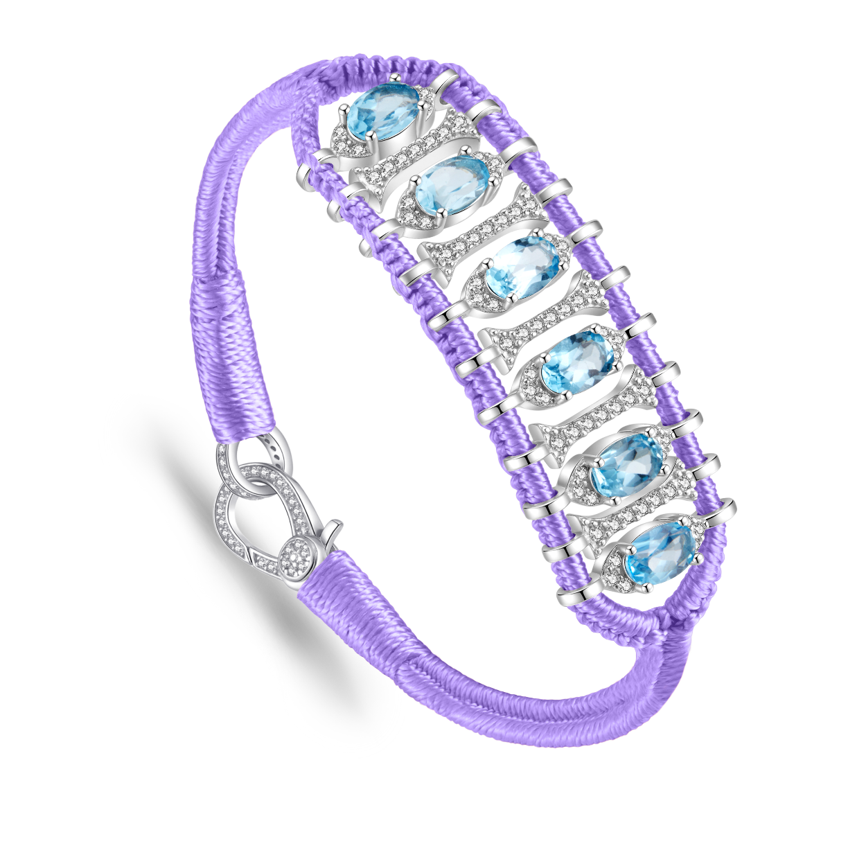 Teresina lilac bracelet - Topaz