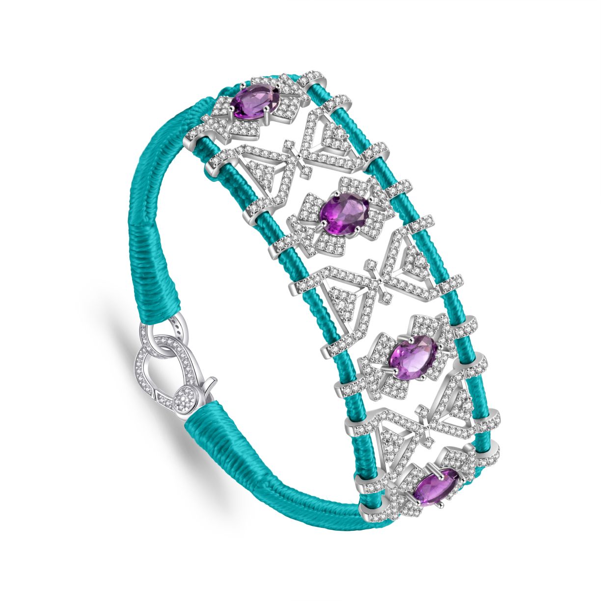 Bracelet Fortalezza Turquoise - Amethysts