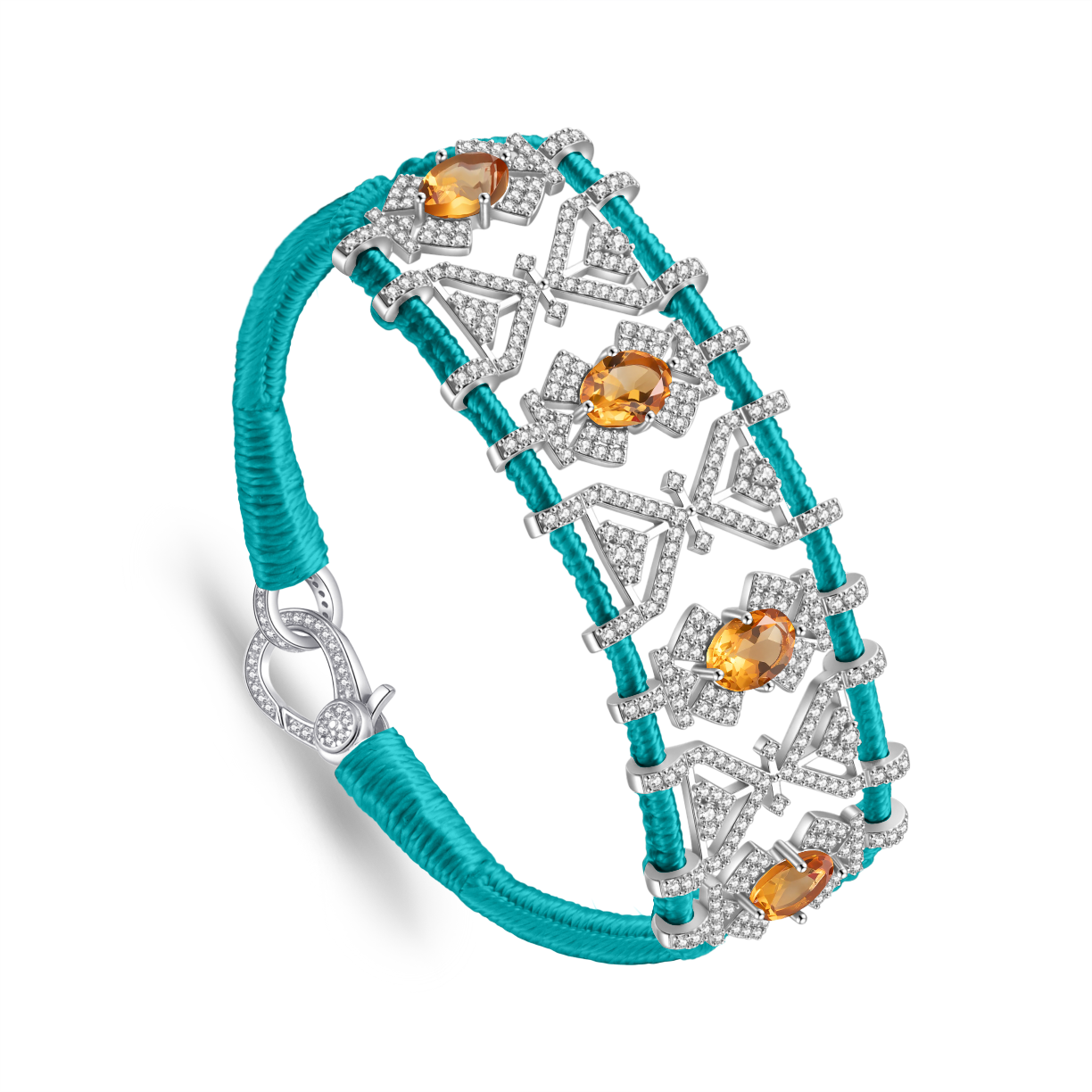Bracelet Fortalezza Turquoise- Citrines