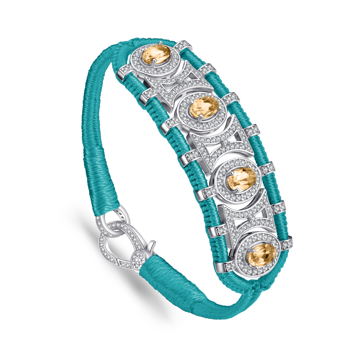 Olinda turquoise bracelet - Citrines