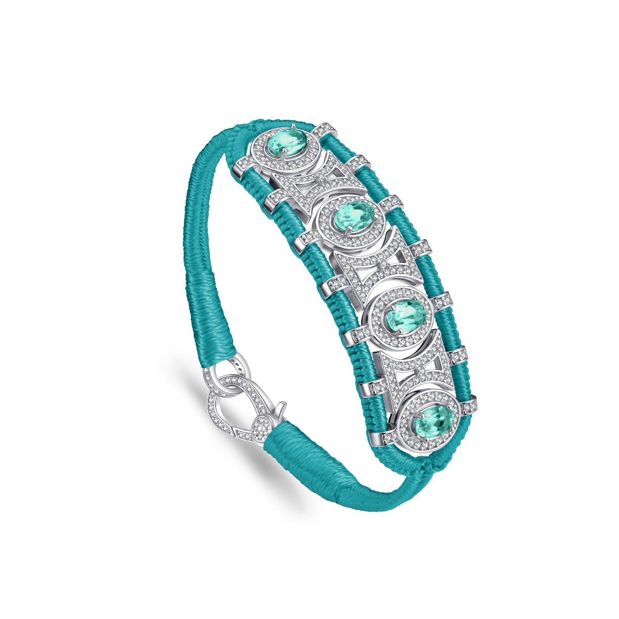 Olinda Turquoise bracelet - Emeralds