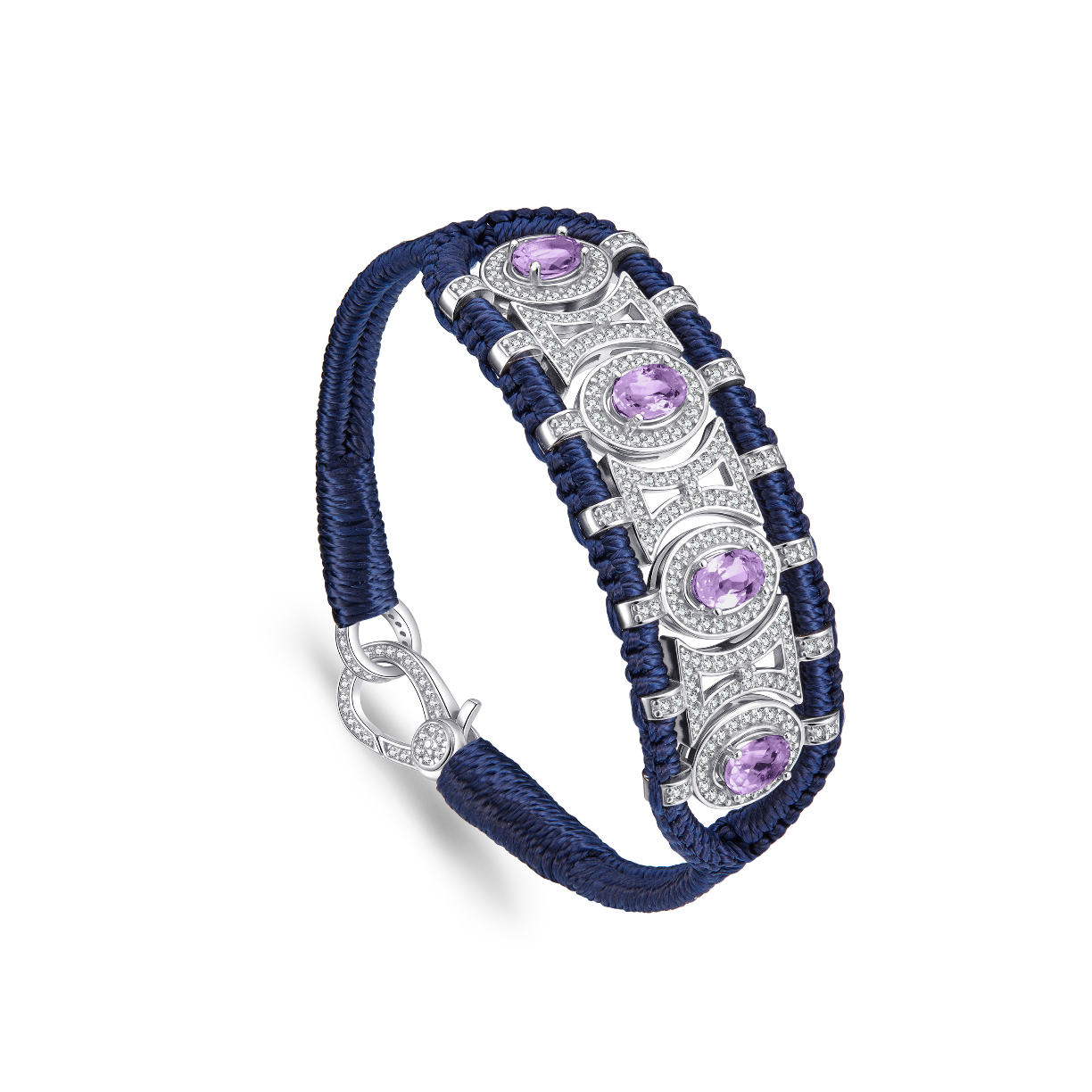 Bracelet Olinda navy - Améthystes