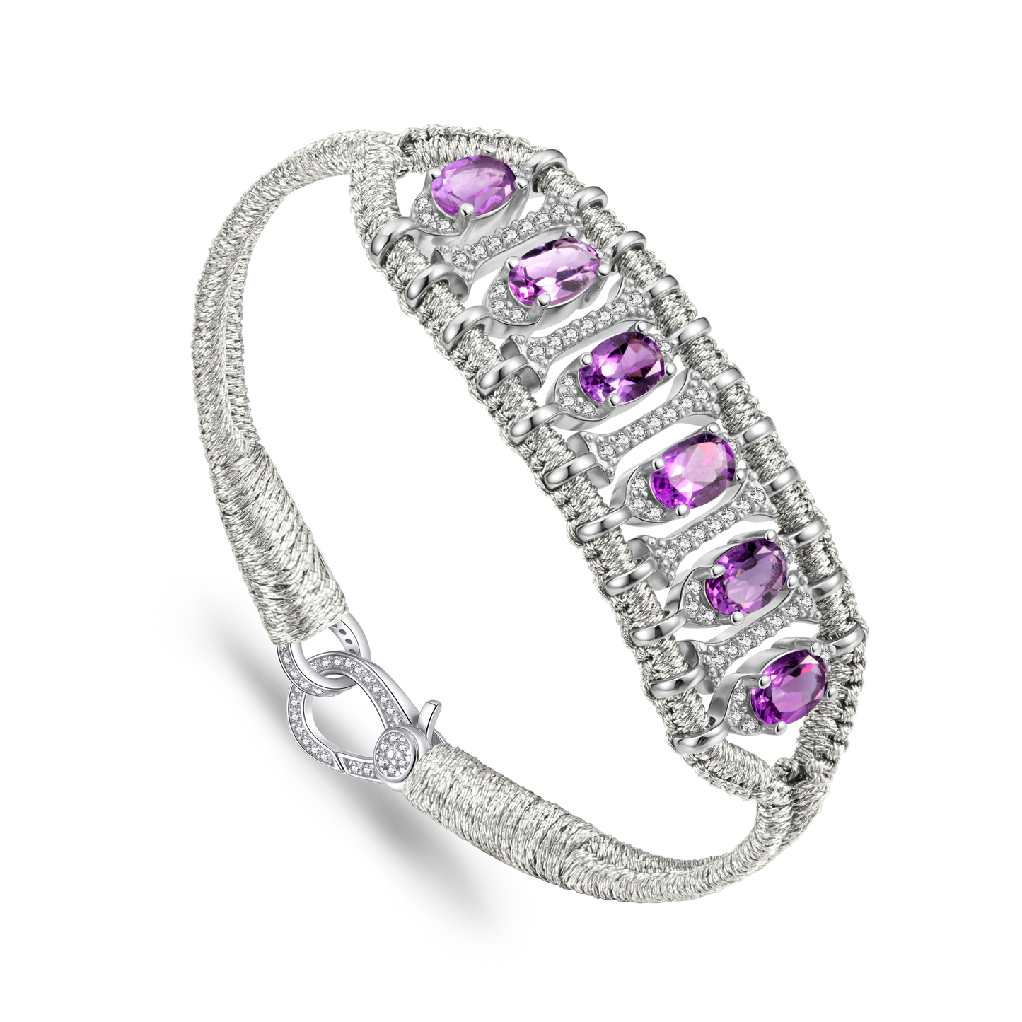 Teresina Silver bracelet - Amethyst