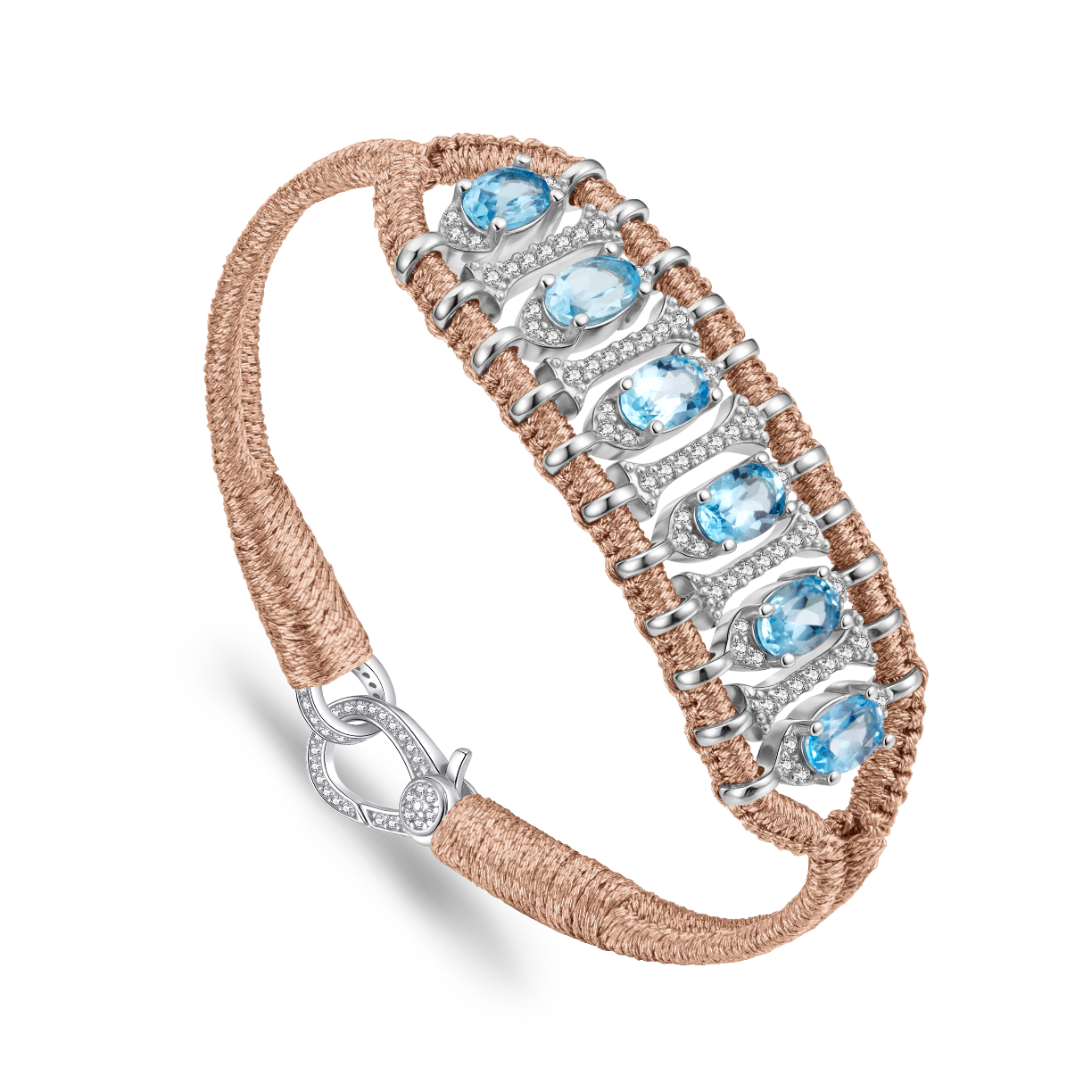 Teresina pink gold bracelet - Topaz