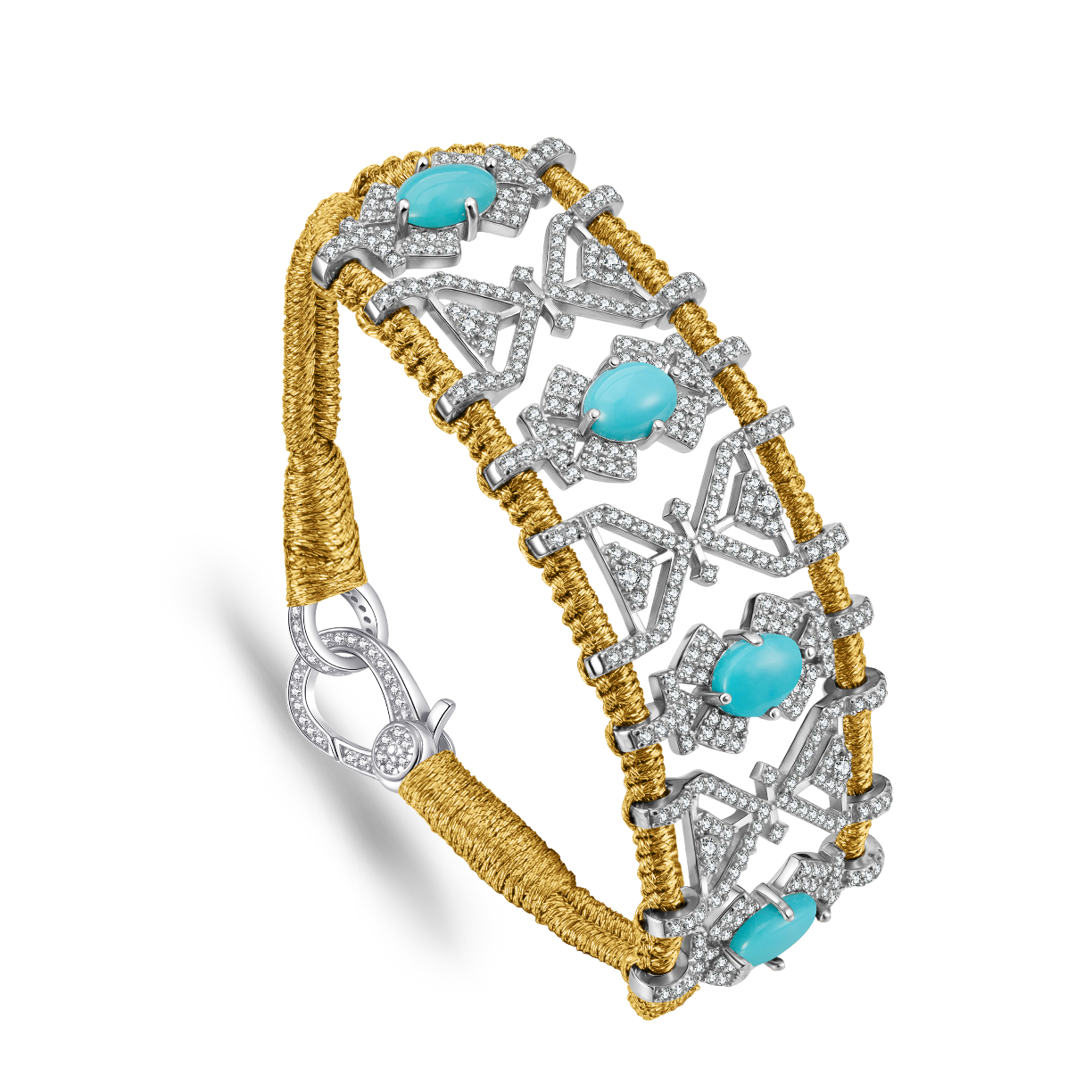 Bracelet Fortalezza Gold - Turquoises