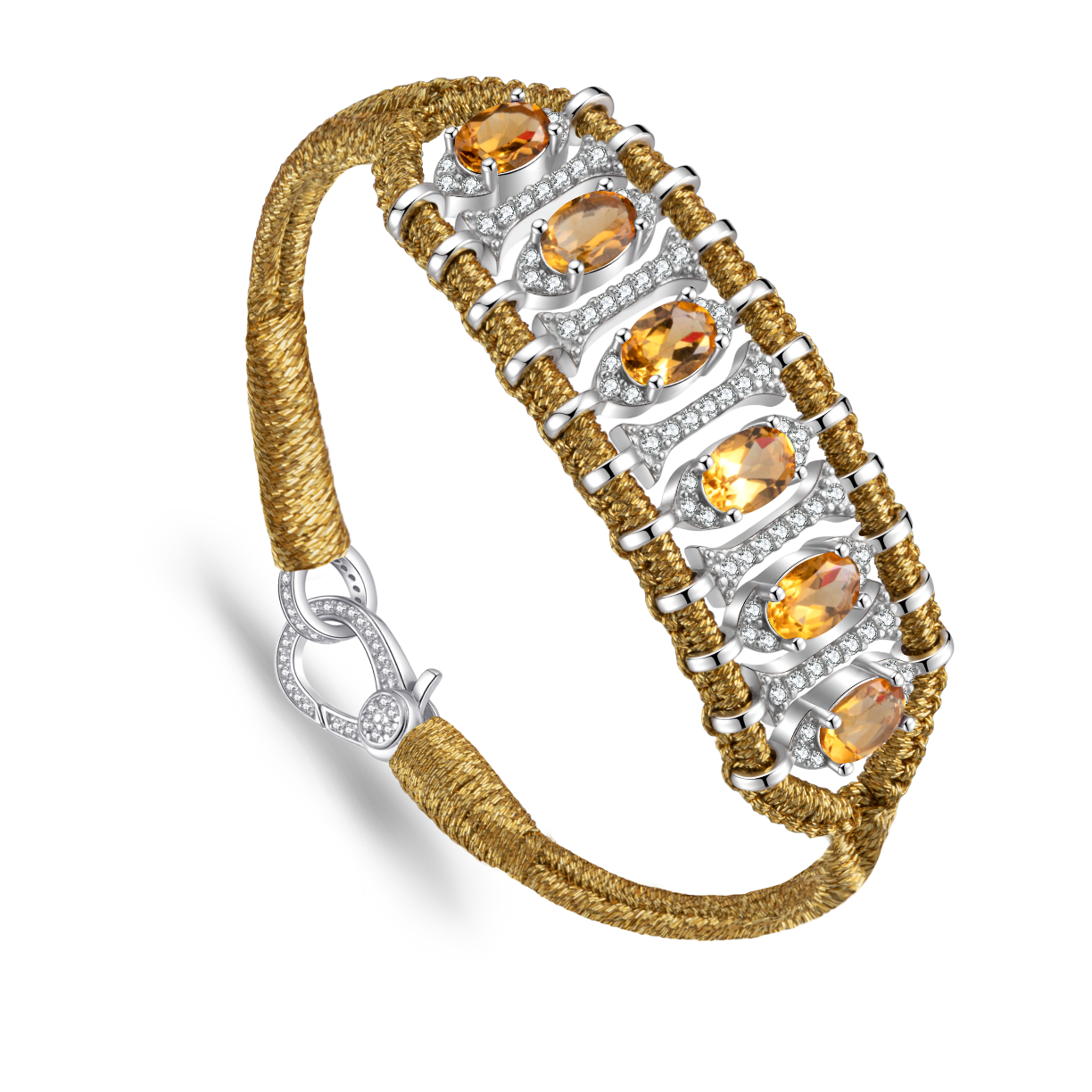 Teresina gold bracelet - Citrine