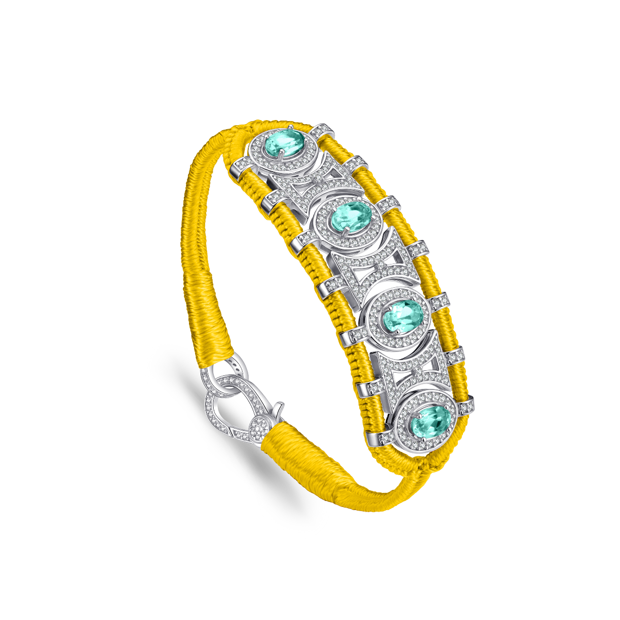 Olinda yellow bracelet - Emeralds