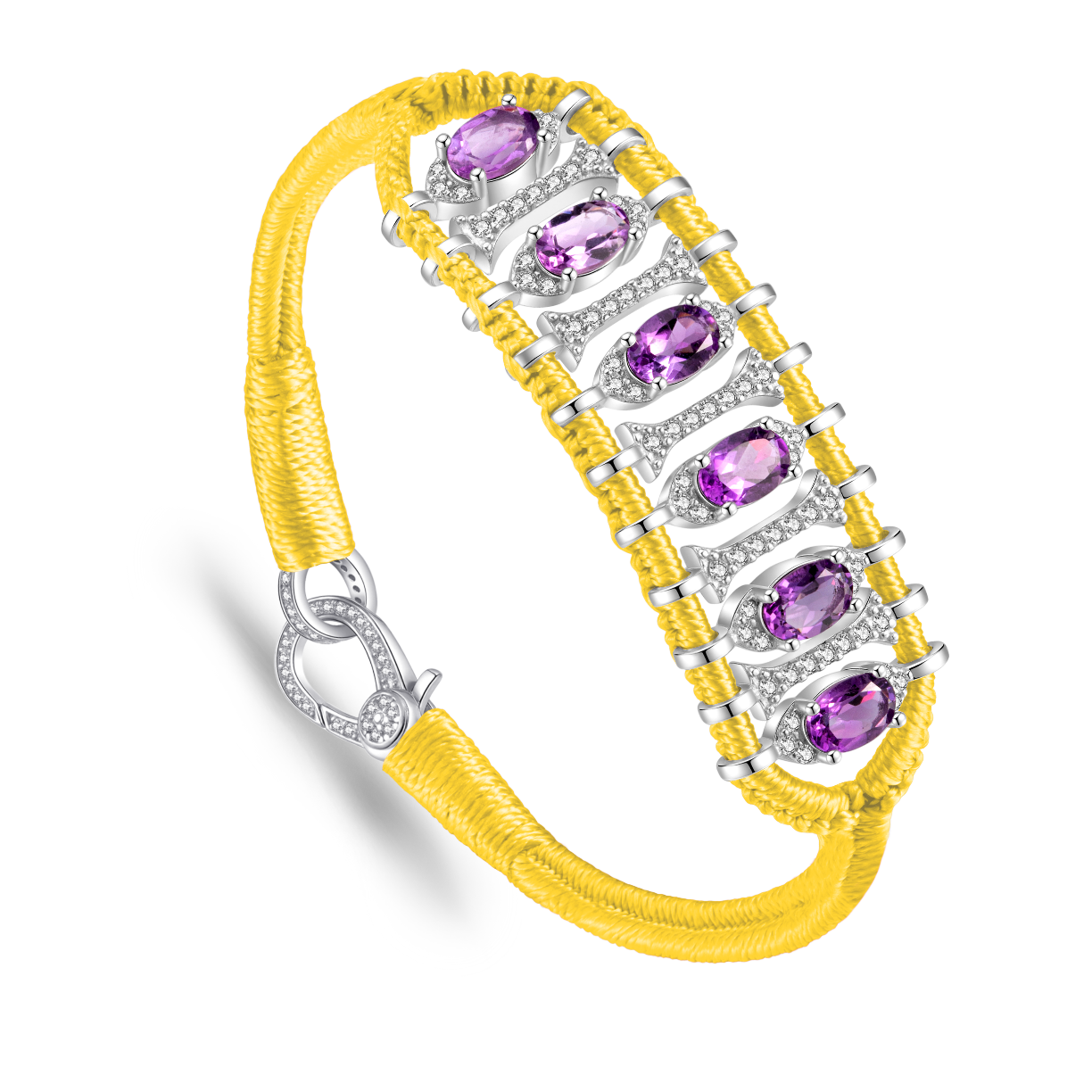 Teresina Yellow bracelet - Amethyst