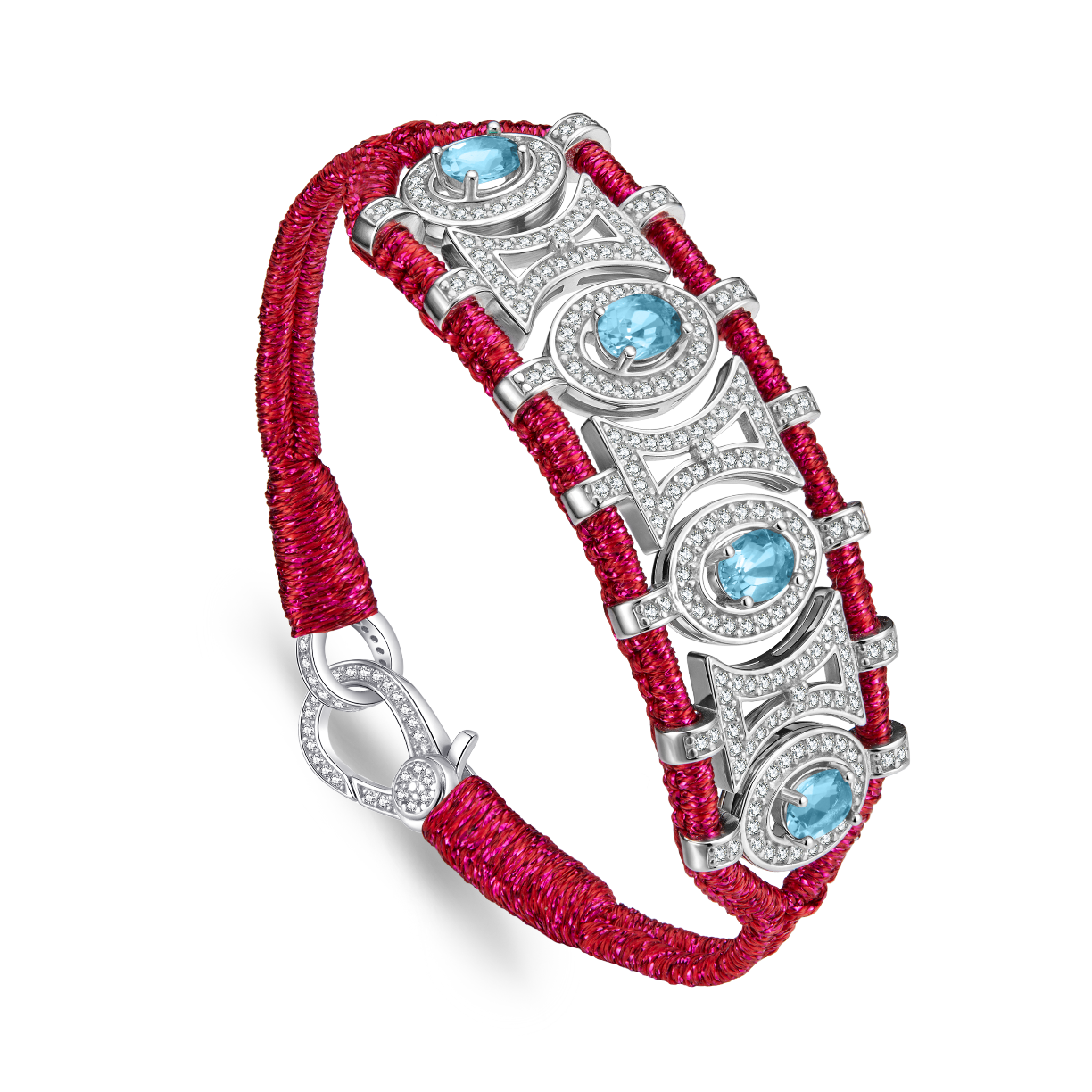 Olinda cherry bracelet - Topazes