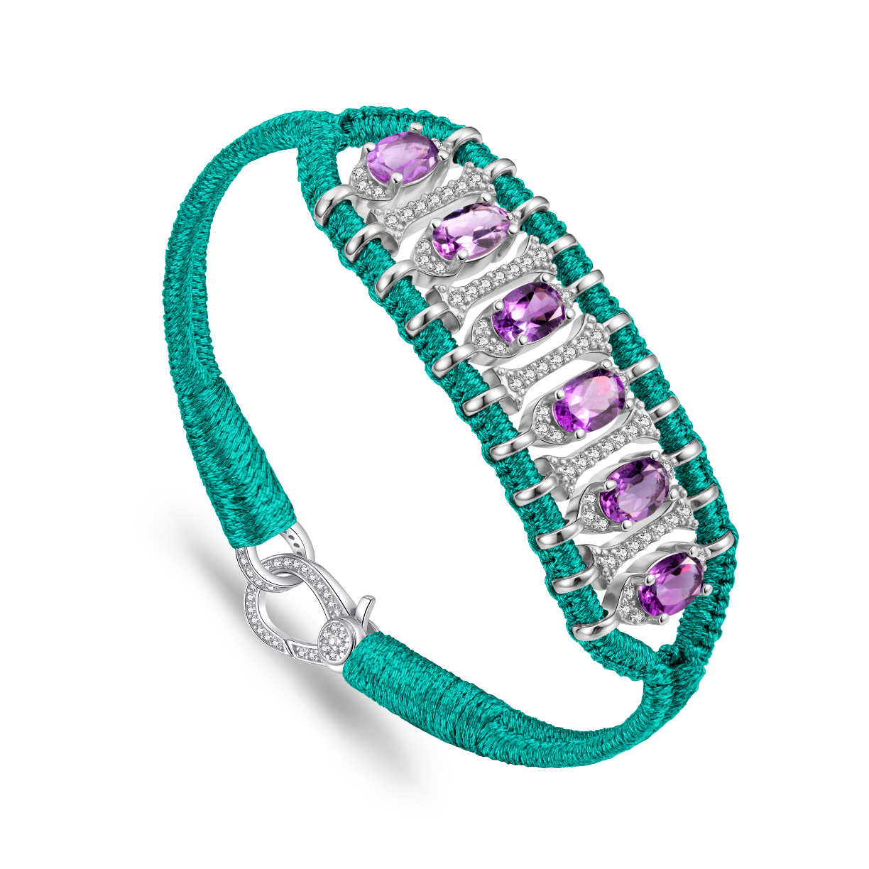 Teresina emerald bracelet - Amethyst