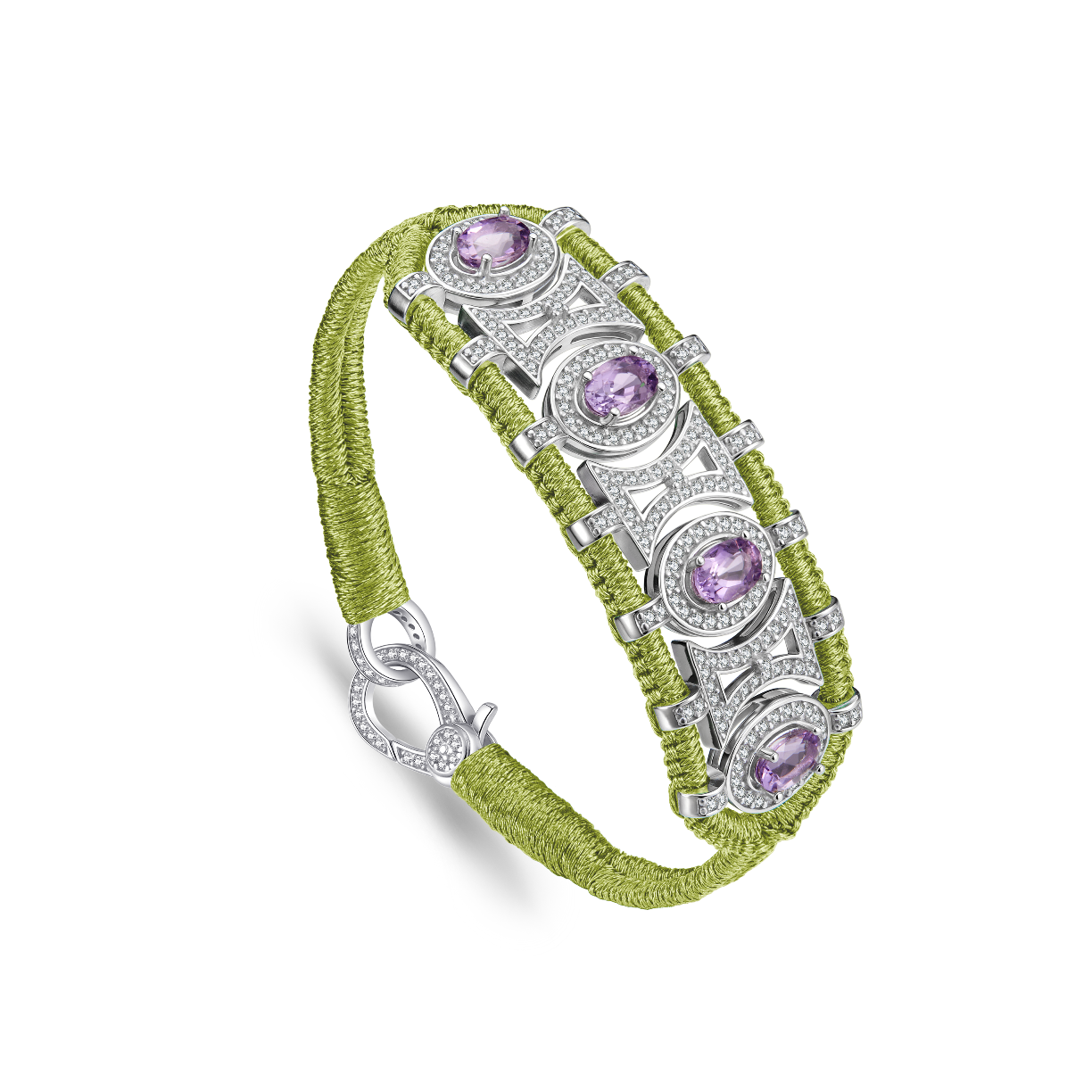 Bracelet Olinda lime - Améthystes