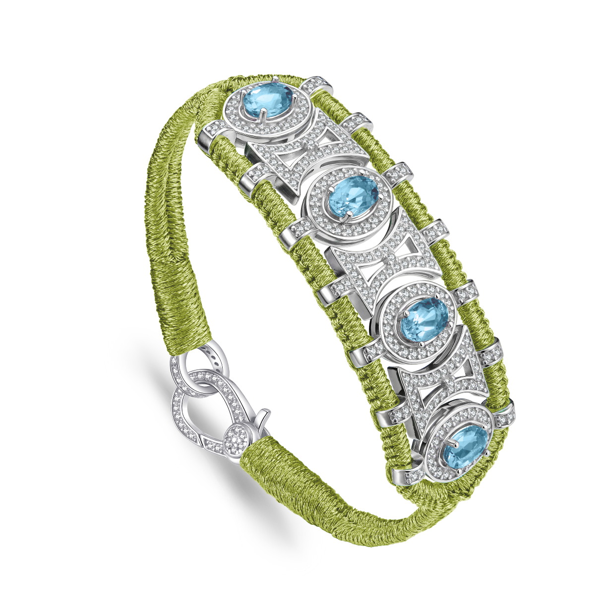 Olinda lime bracelet - Topazes
