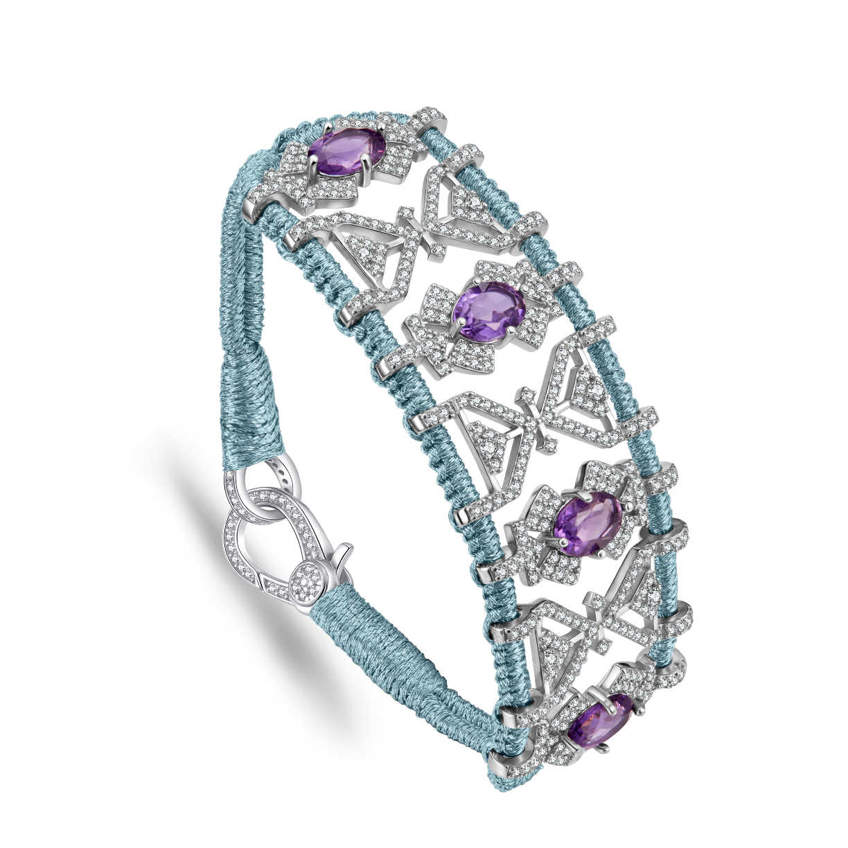Bracelet Fortalezza Sky - Amethysts