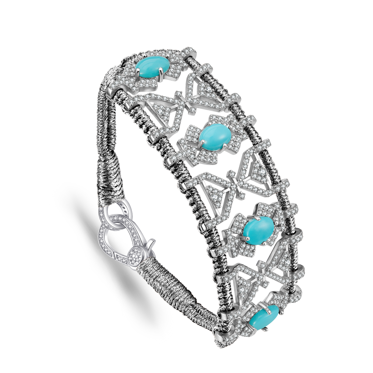 Bracelet Fortalezza Gun - Turquoises
