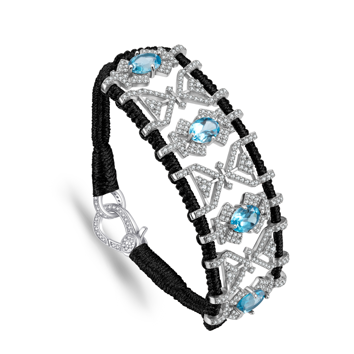 Bracelet Fortalezza dark black - Topazes