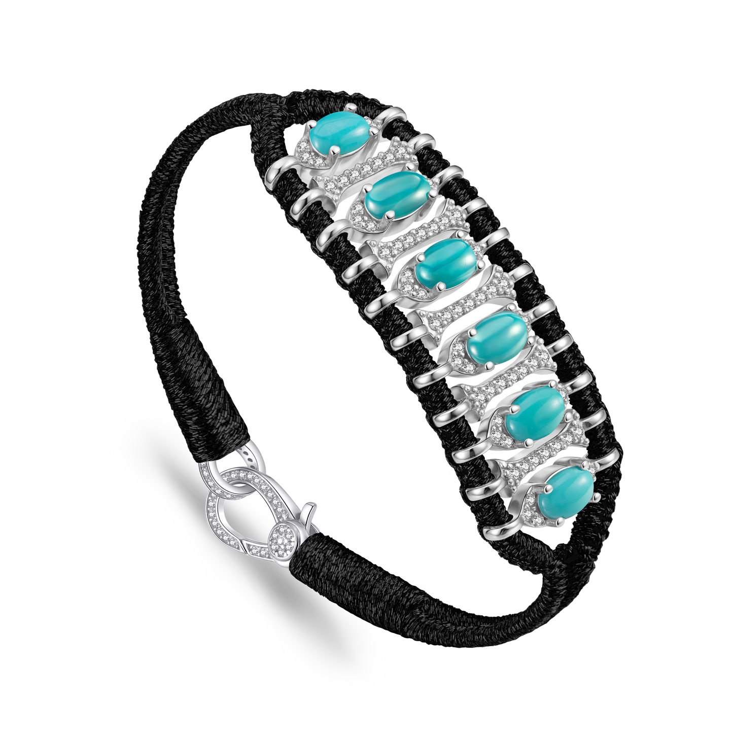 Bracelet Teresina Dark Black - Turquoises