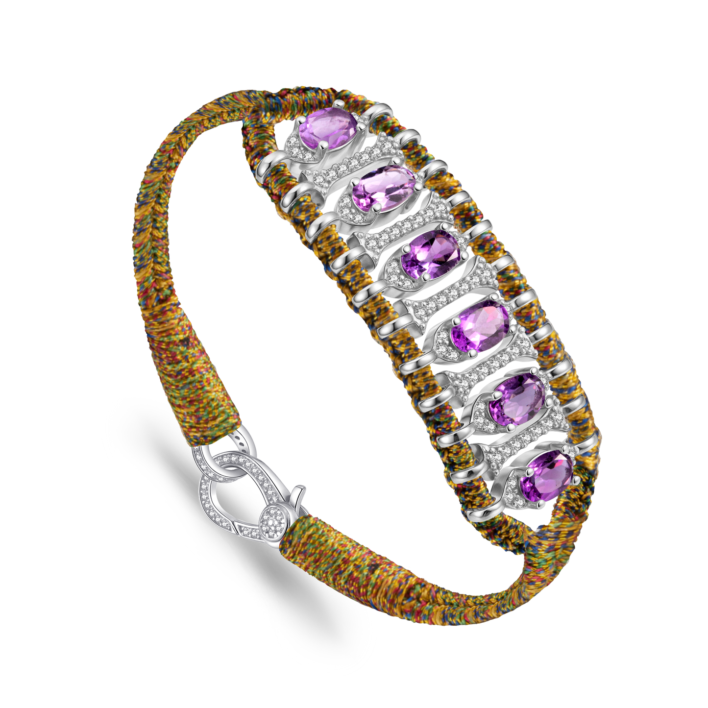 Teresina Yellow Shanti bracelet - Amethyst